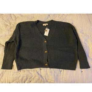 Grey Chunky Waffle Sweater NWT!
